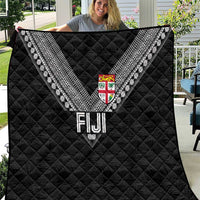Rugby Fiji Quilt Fijian Masi Tribal Sporty Style Black Color LT03 Black - Polynesian Pride