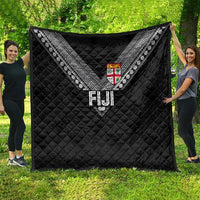 Rugby Fiji Quilt Fijian Masi Tribal Sporty Style Black Color LT03 - Polynesian Pride