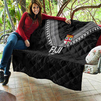 Rugby Fiji Quilt Fijian Masi Tribal Sporty Style Black Color LT03 - Polynesian Pride