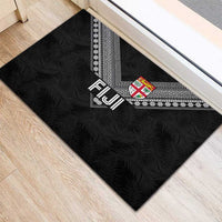 Rugby Fiji Rubber Doormat Fijian Masi Tribal Sporty Style Black Color LT03 - Polynesian Pride