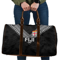 Rugby Fiji Travel Bag Fijian Masi Tribal Sporty Style Black Color LT03 Black - Polynesian Pride