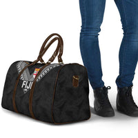 Rugby Fiji Travel Bag Fijian Masi Tribal Sporty Style Black Color LT03 - Polynesian Pride
