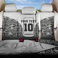 Custom Fiji Pacific Rugby 2024 Back Car Seat Cover Tapa Tribal and Fijian Masi Pattern LT03 One Size White - Polynesian Pride