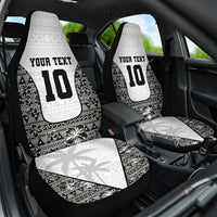 Custom Fiji Pacific Rugby 2024 Car Seat Cover Tapa Tribal and Fijian Masi Pattern LT03 One Size White - Polynesian Pride