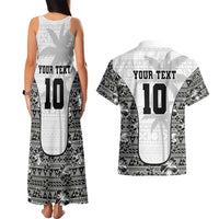 Custom Fiji Pacific Rugby 2024 Couples Matching Tank Maxi Dress and Hawaiian Shirt Tapa Tribal and Fijian Masi Pattern LT03 - Polynesian Pride