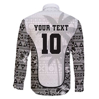 Custom Fiji Pacific Rugby 2024 Family Matching Off The Shoulder Long Sleeve Dress and Hawaiian Shirt Tapa Tribal and Fijian Masi Pattern LT03 - Polynesian Pride