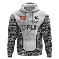 Custom Fiji Pacific Rugby 2024 Hoodie Tapa Tribal and Fijian Masi Pattern LT03 Pullover Hoodie White - Polynesian Pride