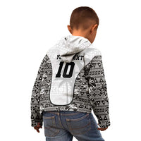 Custom Fiji Pacific Rugby 2024 Kid Hoodie Tapa Tribal and Fijian Masi Pattern LT03 - Polynesian Pride