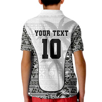 Custom Fiji Pacific Rugby 2024 Kid Polo Shirt Tapa Tribal and Fijian Masi Pattern LT03 - Polynesian Pride