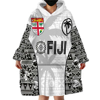 Custom Fiji Pacific Rugby 2024 Wearable Blanket Hoodie Tapa Tribal and Fijian Masi Pattern LT03 - Polynesian Pride