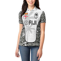 Custom Fiji Pacific Rugby 2024 Women Polo Shirt Tapa Tribal and Fijian Masi Pattern LT03 - Polynesian Pride
