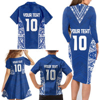 Custom Samoa Pacific Rugby 2024 Family Matching Long Sleeve Bodycon Dress and Hawaiian Shirt Polynesian Pacific Tribal Pattern LT03 - Polynesian Pride
