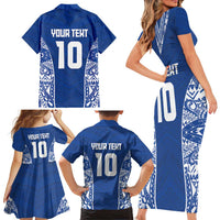 Custom Samoa Pacific Rugby 2024 Family Matching Short Sleeve Bodycon Dress and Hawaiian Shirt Polynesian Pacific Tribal Pattern LT03 - Polynesian Pride