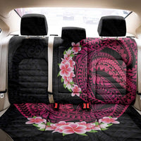 Hawaiian Tropical Plumeria Art Polynesian Tattoo Back Car Seat Cover Black and Bright Pink Color LT03 - Polynesian Pride
