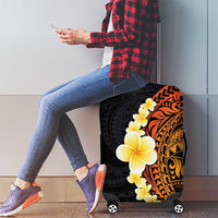 Hawaiian Tropical Plumeria Art Polynesian Tattoo Luggage Cover Black and Autumn Color Theme LT03 - Polynesian Pride