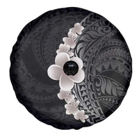 Hawaiian Tropical Plumeria Art Polynesian Tattoo Spare Tire Cover Grayscale Color LT03 - Polynesian Pride