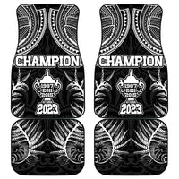 New Zealand Rugby Car Mats Aotearoa Champion Cup History with Silver Fern LT03 Black - Polynesian Pride