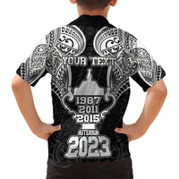 Personalised New Zealand Rugby Hawaiian Shirt Aotearoa Champion Cup History with Haka Dance LT03 - Polynesian Pride