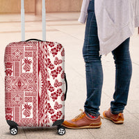 Hawaii Luggage Cover Aloha Tropical Plants Tribal Pattern Red Version LT03 Red - Polynesian Pride