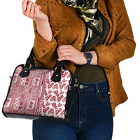 Hawaii Shoulder Handbag Aloha Tropical Plants Tribal Pattern Red Version LT03 - Polynesian Pride