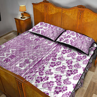 Hawaii Quilt Bed Set Aloha Tropical Plants Tribal Pattern Pink Version LT03 - Polynesian Pride