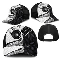 Aotearoa Lawn Bowls Mesh Trucker Cap Maori and Silver Fern Half Style - Polynesian Pride