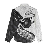 Personalised Aotearoa Lawn Bowls Women Casual Shirt Maori and Silver Fern Half Style LT03 - Polynesian Pride