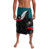 Aotearoa Lawn Bowls Lavalava Maori and Silver Fern Sporty Style Teal Color LT03 Teal - Polynesian Pride