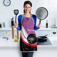 Personalised Aotearoa Lawn Bowls Apron Maori and Silver Fern Sporty Style Pink Color LT03 - Polynesian Pride