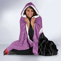 Personalised Aotearoa Lawn Bowls Hooded Blanket Maori and Silver Fern Sporty Style Pink Color LT03 - Polynesian Pride
