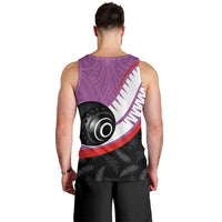 Personalised Aotearoa Lawn Bowls Men Tank Top Maori and Silver Fern Sporty Style Pink Color LT03 - Polynesian Pride