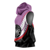Personalised Aotearoa Lawn Bowls Sleeveless Hoodie Maori and Silver Fern Sporty Style Pink Color LT03 - Polynesian Pride