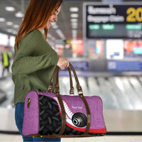 Personalised Aotearoa Lawn Bowls Travel Bag Maori and Silver Fern Sporty Style Pink Color LT03 - Polynesian Pride