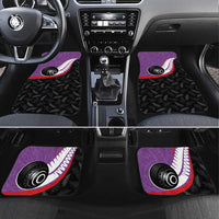 Aotearoa Lawn Bowls Car Mats Maori and Silver Fern Sporty Style Purple Color LT03 Set 4pcs Purple - Polynesian Pride