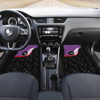 Aotearoa Lawn Bowls Car Mats Maori and Silver Fern Sporty Style Purple Color LT03 Set 2pcs - Front Purple - Polynesian Pride
