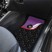 Aotearoa Lawn Bowls Car Mats Maori and Silver Fern Sporty Style Purple Color LT03 - Polynesian Pride