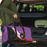 Personalised Aotearoa Lawn Bowls Travel Bag Maori and Silver Fern Sporty Style Purple Color LT03 - Polynesian Pride