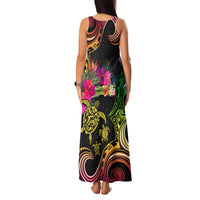 Hawaii Turtle Day Family Matching Tank Maxi Dress and Hawaiian Shirt Polynesian Tattoo and Hibiscus Flowers LT03 - Polynesian Pride