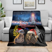 New Zealand and Australia Merry Christmas Blanket Kiwi Bird and Kangaroo Xmas Vibe LT03 - Polynesian Pride