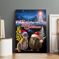 New Zealand and Australia Merry Christmas Canvas Wall Art Kiwi Bird and Kangaroo Xmas Vibe LT03 - Polynesian Pride