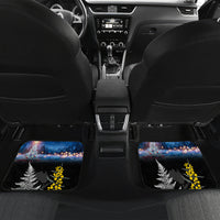 New Zealand and Australia Merry Christmas Car Mats Kiwi Bird and Kangaroo Xmas Vibe LT03 Set 2pcs - Back Black - Polynesian Pride