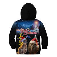 New Zealand and Australia Merry Christmas Kid Hoodie Kiwi Bird and Kangaroo Xmas Vibe LT03 - Polynesian Pride