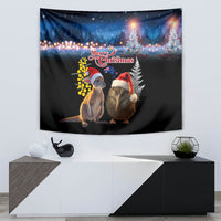New Zealand and Australia Merry Christmas Tapestry Kiwi Bird and Kangaroo Xmas Vibe LT03 - Polynesian Pride