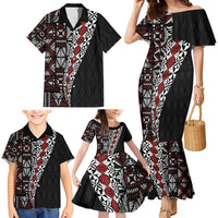 Tonga Ngatu Art Tattoo Polynesian Family Matching Mermaid Dress and Hawaiian Shirt LT03 - Polynesian Pride