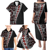Tonga Ngatu Art Tattoo Polynesian Family Matching Puletasi and Hawaiian Shirt LT03 - Polynesian Pride