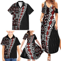 Tonga Ngatu Art Tattoo Polynesian Family Matching Summer Maxi Dress and Hawaiian Shirt LT03 - Polynesian Pride