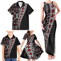 Tonga Ngatu Art Tattoo Polynesian Family Matching Tank Maxi Dress and Hawaiian Shirt LT03 - Polynesian Pride
