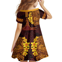 Hawaii Volcano Family Matching Long Sleeve Bodycon Dress and Hawaiian Shirt Polynesian and Kakau Pattern LT03 - Polynesian Pride