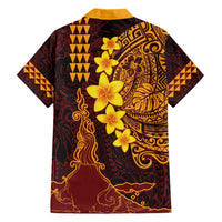 Hawaii Volcano Family Matching Short Sleeve Bodycon Dress and Hawaiian Shirt Polynesian and Kakau Pattern LT03 - Polynesian Pride