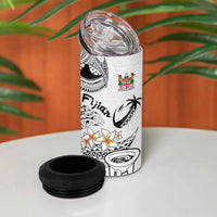Fijian Traditional Culture 4 in 1 Can Cooler Tumbler Tapa Tribal Tattoos LT03 - Polynesian Pride
